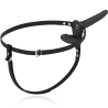 FETISH SUBMISSIVE HARNESS - PODWÓJNA PENETRACJA CZARNY WIBRATOR