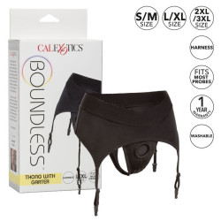 CALEXOTICS - STRINGI BEZ RAMIACZEK Z PODWIAZKA S/M
