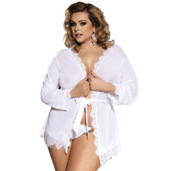 SUBBLIME - QUEEN PLUS BIALA BABYDOLL Z FREZAMI