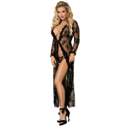 SUBBLIME - BABYDOLL PEIGNOIR KWIATOWY DESIGN JEDEN ROZMIAR