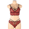 SUBBLIME - SET DWUCZESCIOWY KORONKOWY TOP I MAJTKI S/M