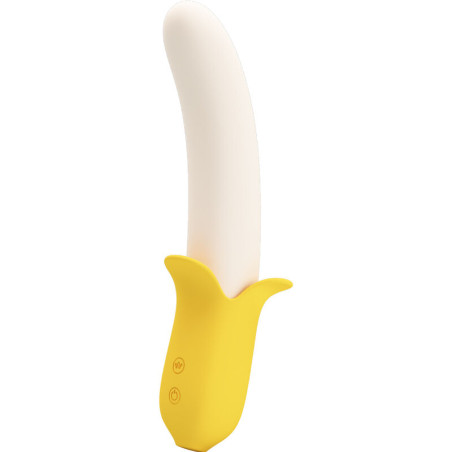 PRETTY LOVE - BANANA GEEK SUPER MOC 7 WIBRACJI GORA I DOL SILIKON CZARNY