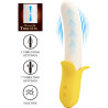 PRETTY LOVE - BANANA GEEK SUPER MOC 7 WIBRACJI GORA I DOL SILIKON CZARNY