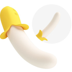 PRETTY LOVE - BANANA GEEK SUPER MOC 7 WIBRACJI GORA I DOL SILIKON CZARNY