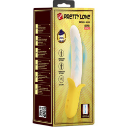 PRETTY LOVE - BANANA GEEK SUPER MOC 7 WIBRACJI GORA I DOL SILIKON CZARNY