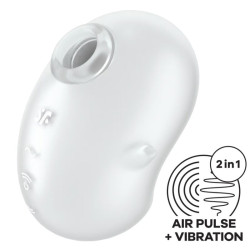 SATISFYER - CUTIE GHOST WIBRATOR NAKLADANY BIALY