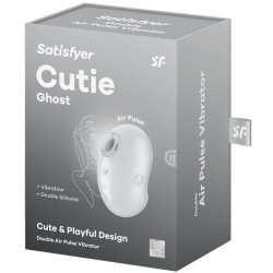 SATISFYER - CUTIE GHOST WIBRATOR NAKLADANY BIALY