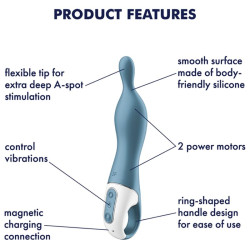 SATISFYER - NIESAMOWITY WIBRATOR 1 ASPOT NIEBIESKI