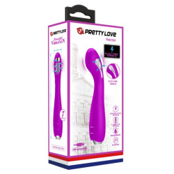 PRETTY LOVE - HECTOR AKUMULATOROWY WIBRATOR ELEKTROSZOKOWY WODOODPORNY FIOLETOWY