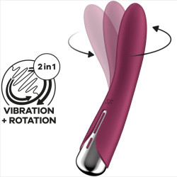 SATISFYER - WIBRATOR SPINNING VIBE 1 G-SPOT ROTATOR CZERWONY