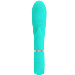 PRETTY LOVE - WIELOFUNKCYJNY WIBRATOR PRESCOTT Z PUNKTEM G AQUA GREEN