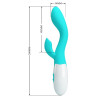 PRETTY LOVE - JASNY WIBRATOR PUNKTU G AQUA GREEN