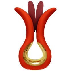 G-VIBE - GVIBE MAXI WIBRATOR Z DWOMA ELASTYCZNYMI KONCÓWKAMI KORALOWY
