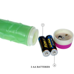 BAILE - WIBRATOR FALE PRZYJEMNOSCI 23 CM ZIELONY