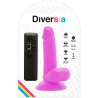 DIVERSIA - ELASTYCZNY DILDO WIBRUJACY FIOLETOWY 17 CM -O- 3.3 CM
