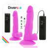 DIVERSIA - ELASTYCZNY DILDO WIBRUJACY FIOLETOWY 18 CM -O- 4 CM