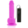 DIVERSIA - ELASTYCZNY DILDO WIBRUJACY FIOLETOWY 20.5 CM -O- 4.2 CM