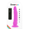 DIVERSIA - ELASTYCZNY DILDO WIBRUJACY FIOLETOWY 21 CM -O- 4.9 CM