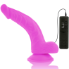 DIVERSIA - ELASTYCZNY DILDO WIBRUJACY FIOLETOWY 21.5 CM -O- 4.5 CM