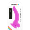DIVERSIA - ELASTYCZNY DILDO WIBRUJACY FIOLETOWY 21.5 CM -O- 4.5 CM