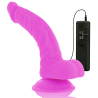 DIVERSIA - ELASTYCZNY DILDO WIBRUJACY FIOLETOWY 21.5 CM -O- 4.5 CM