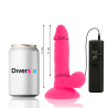 DIVERSIA - ELASTYCZNY DILDO WIBRUJACY ROZOWY 17 CM -O- 3.3 CM
