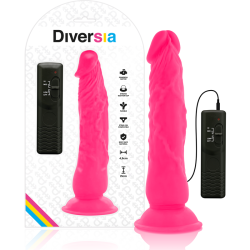 DIVERSIA - ELASTYCZNY DILDO WIBRUJACY ROZOWY 21 CM -O- 4.9 CM