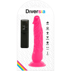 DIVERSIA - ELASTYCZNY DILDO WIBRUJACY ROZOWY 21 CM -O- 4.9 CM