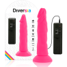 DIVERSIA - ELASTYCZNY DILDO Z WIBRACJAMI ROZOWY 23 CM -O- 4.3 CM