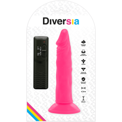 DIVERSIA - ELASTYCZNY DILDO Z WIBRACJAMI ROZOWY 23 CM -O- 4.3 CM
