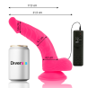 DIVERSIA - ELASTYCZNY DILDO WIBRUJACY ROZOWY 21.5 CM -O- 4.5 CM
