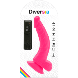DIVERSIA - ELASTYCZNY DILDO WIBRUJACY ROZOWY 21.5 CM -O- 4.5 CM