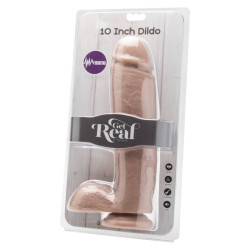 GET REAL - DILDO 25,5 CM Z KULKAMI WIBRATOREM SKORY