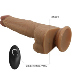 PRETTY LOVE - SILIKONOWY DILDO JONATHAN 3 WIBRACJE + 3 POMIARY WSTAWIENIA PILOT 21 CM