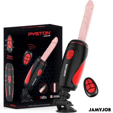 JAMYJOB - PYSTON BASE AUTOMATYCZNY MASTURBATOR Z PILOTEM DILDO