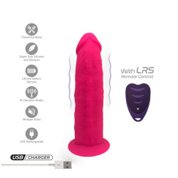 SILEXD - REALISTYCZNY PENIS MODEL 2 RÓŻOWY + PILOT LRS 17 CM