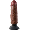 KING COCK - VIBRATING COCK BROWN 15.24 CM