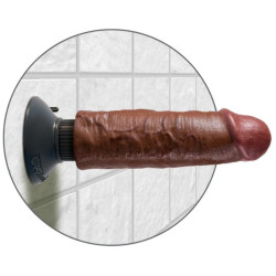 KING COCK - WIBRACYJNY KUTAS BRĄZOWY 15,24 CM