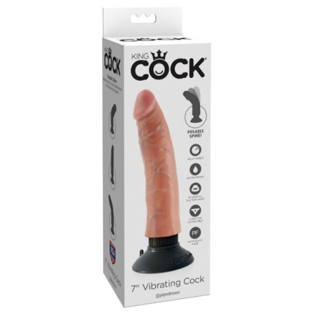 KING COCK - 17,78 CM WIBRACYJACE MIESKO KOGUTOWE