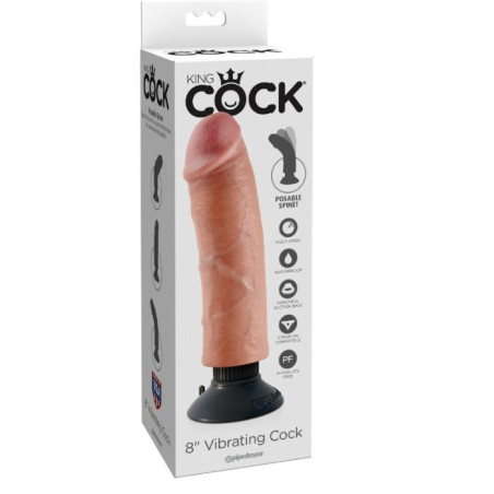 KING COCK - 20,32 CM WIBRACYJACE MIESKO KOGUTOWE
