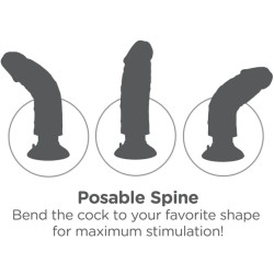 KING COCK - VIBRATING COCK BROWN 20.32 CM