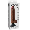 KING COCK - 25,5 CM WIBRUJACY KOGUT Z KULKAMI BRAZOWY