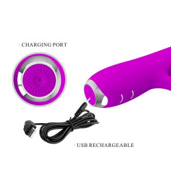 PRETTY LOVE - RACHEL RECHARGEABLE VIBRATOR WITH STIMULATING WAVES PURPLE