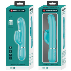 PRETTY LOVE - WIBRATOR KRÓLIK Z LIZENIEM AQUA GREEN