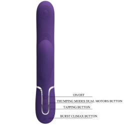 PRETTY LOVE - PERLITA WIBRATOR G-SPOT 3 W 1 WIELOFUNKCYJNY FIOLETOWY