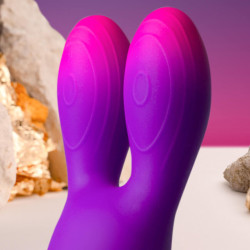 ROCKS-OFF - GLO-GIRL BUNNY FIOLETOWY ELASTYCZNY WIBRATOR