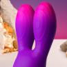 ROCKS-OFF - GLO-GIRL BUNNY FIOLETOWY ELASTYCZNY WIBRATOR