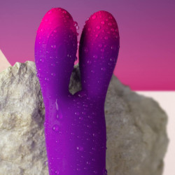 ROCKS-OFF - GLO-GIRL BUNNY FIOLETOWY ELASTYCZNY WIBRATOR