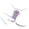 ROCKS- OFF - GLO-GIRL BUNNY PURPLE FLEXIBLE VIBRATOR