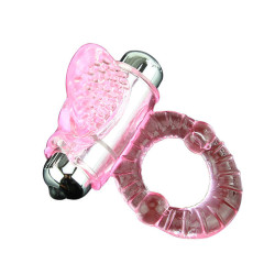 BAILE - SWEET ABS 10 RHYTHMS RING ROZOWY WIBRATOR PENIS PIERSCIEN